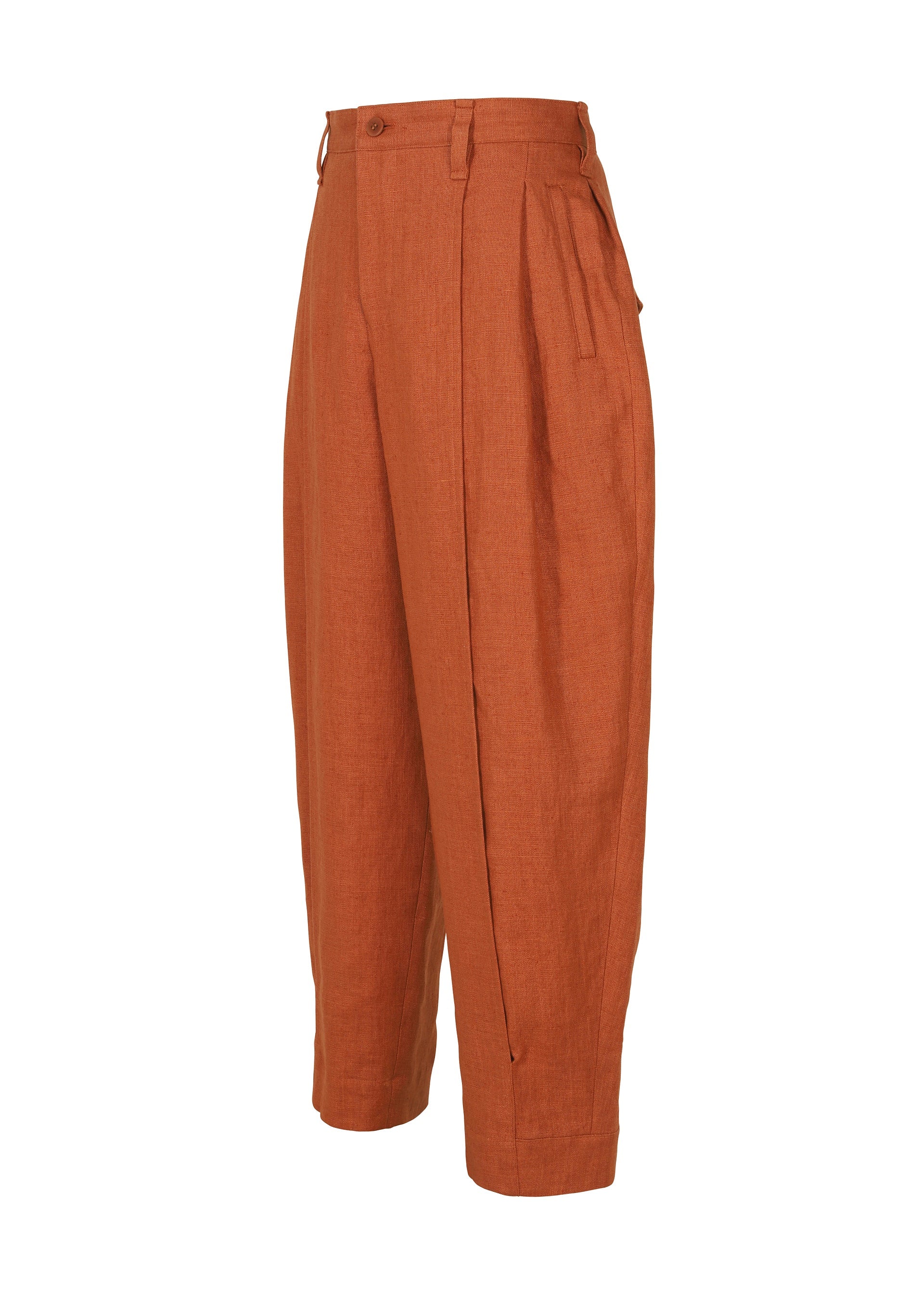 A detail shot of the IM MEN TOUGH LINEN trousers.