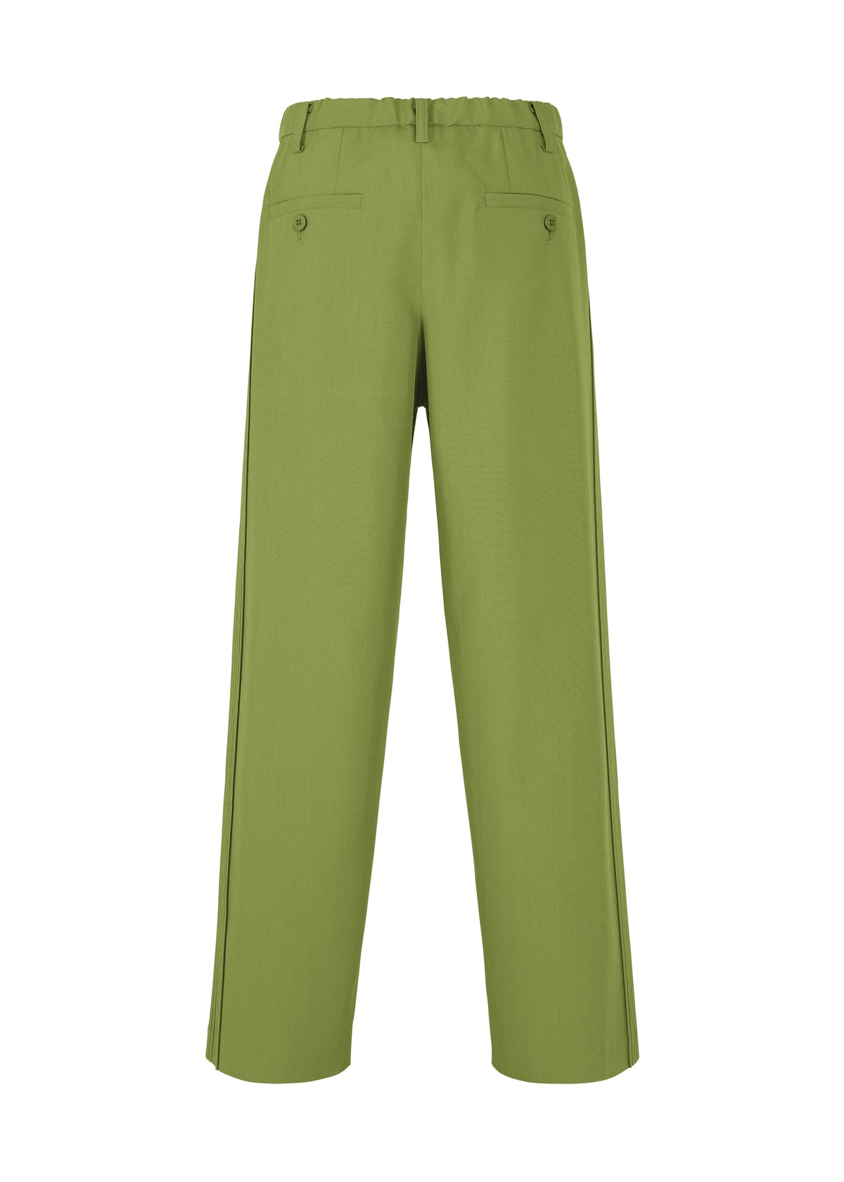 A detail shot of the IM MEN AIR PLEATS trousers.