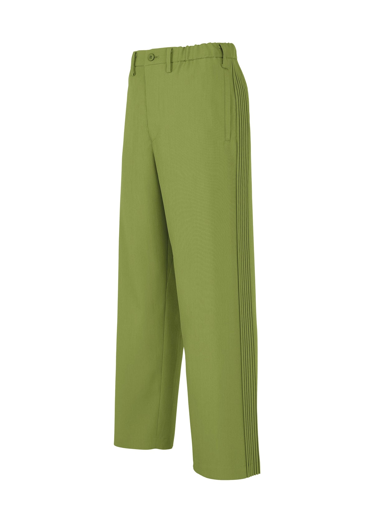A detail shot of the IM MEN AIR PLEATS trousers.