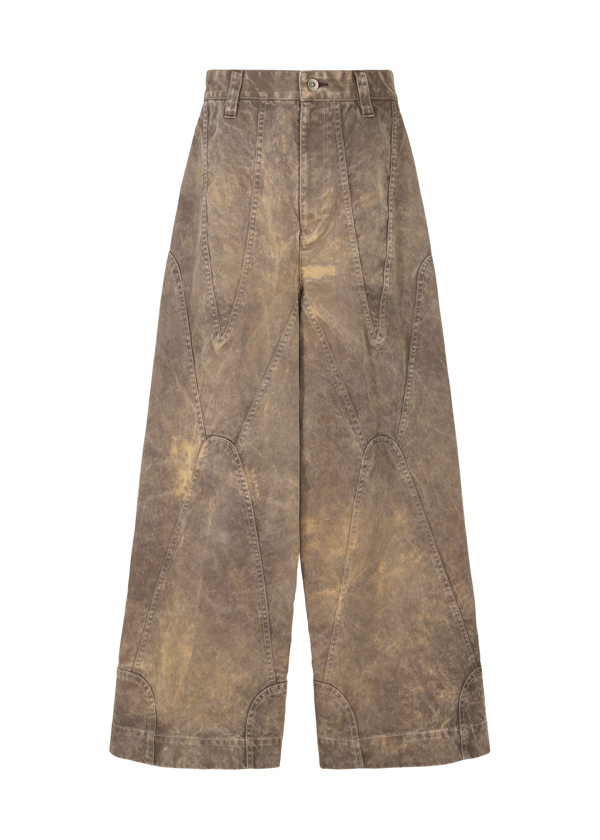A product shot of the IM MEN ELEMENTS trousers in dark beige (43).