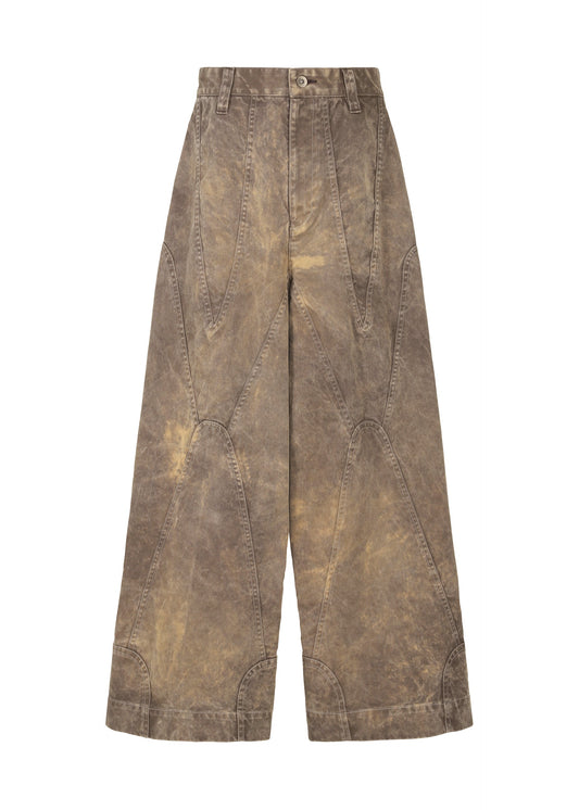 A product shot of the IM MEN ELEMENTS trousers in dark beige (43).