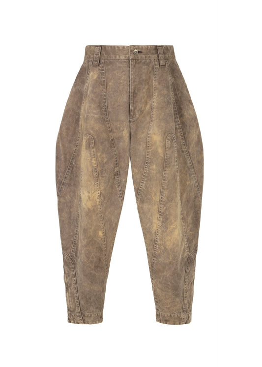 A product shot of the IM MEN ELEMENTS trousers in dark beige (43).