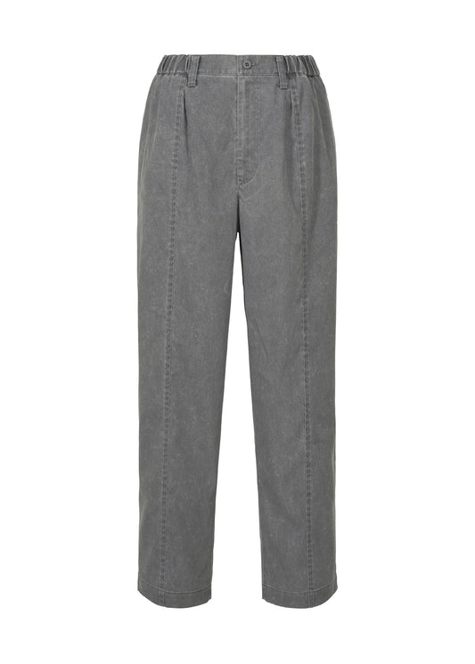 A product shot of the IM MEN AIR WASH trousers in gray.