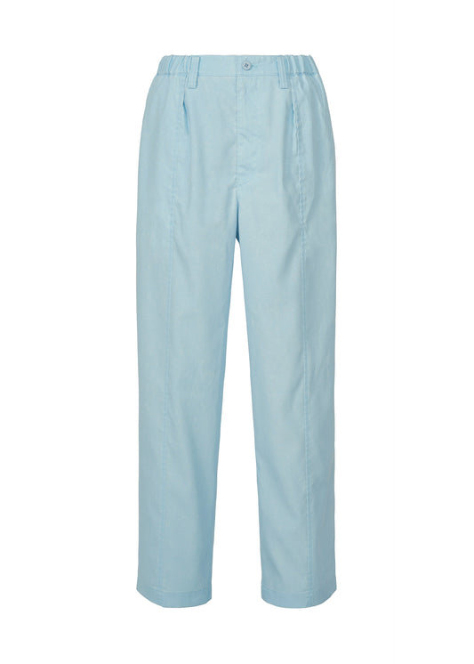A product shot of the IM MEN AIR WASH trousers in light blue.