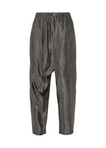 A product shot of the IM MEN SATIN WASH trousers in charcoal grey (13).