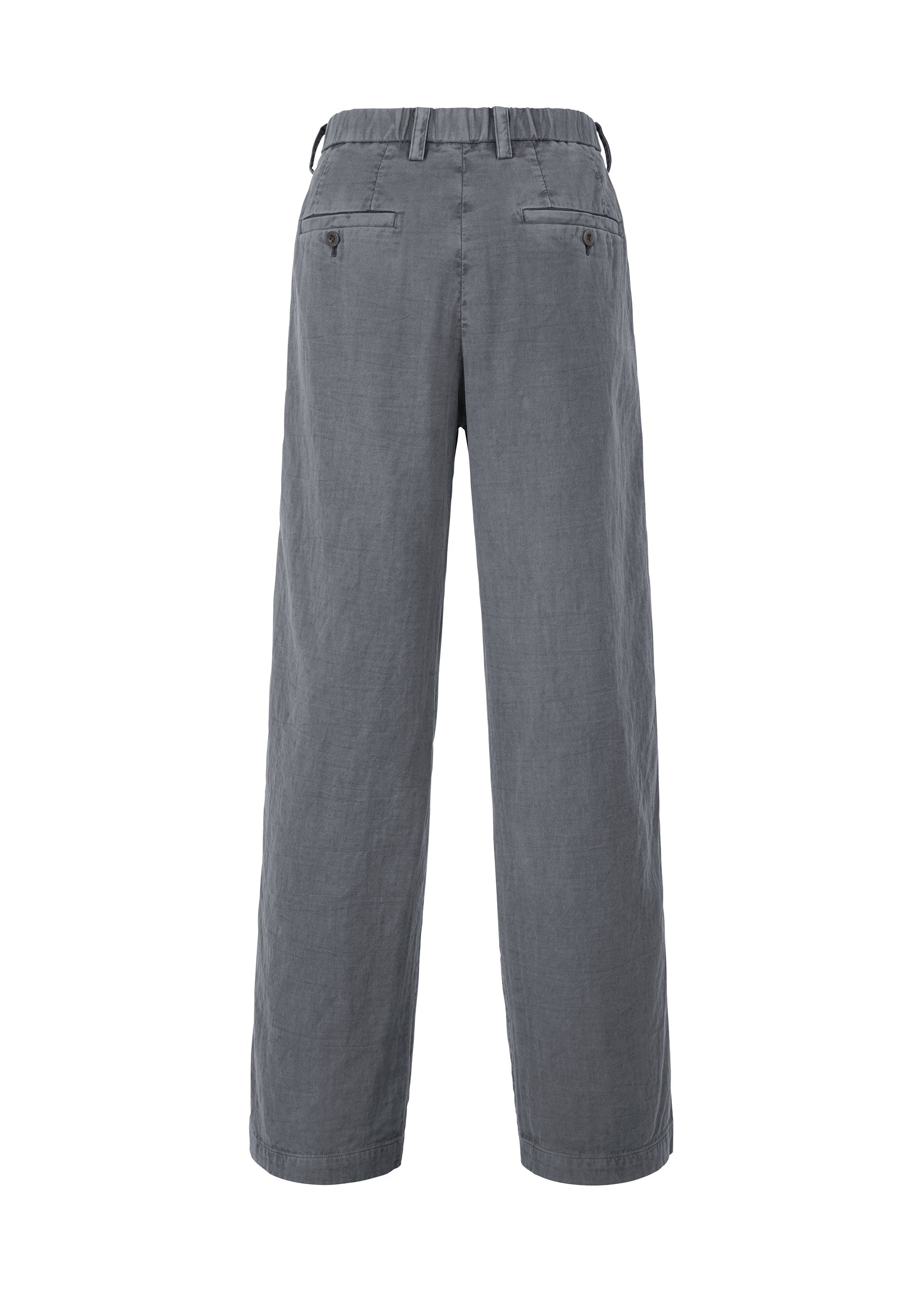 A detail shot of the IM MEN PIGMENT DOUBLE FACE COTTON trousers.