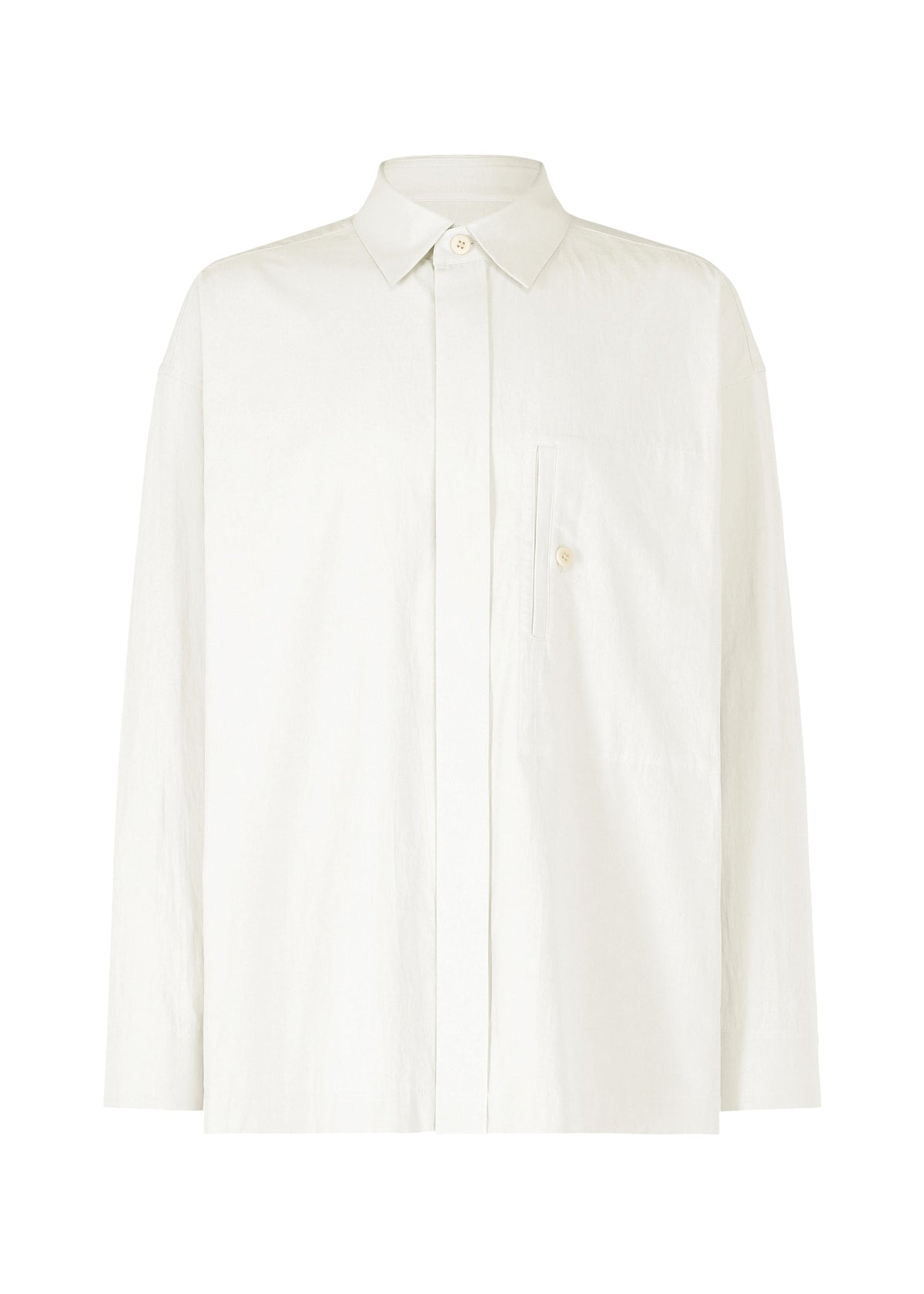 A product shot of the IM MEN WHITE SHIRT clothing in off-white (02).