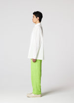 A model wears the IM MEN WHITE SHIRT clothing.