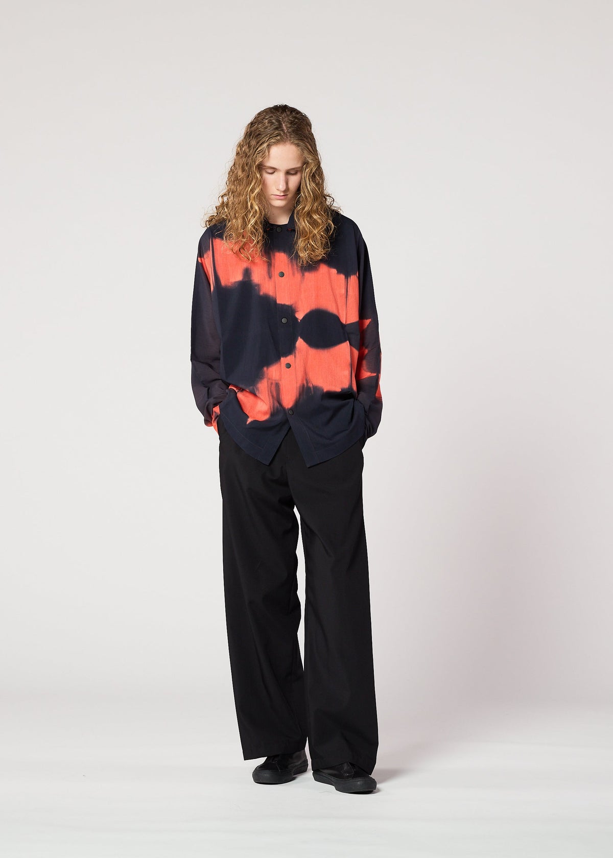 A model wears the IM MEN ITAJIME SHIRT shirt.