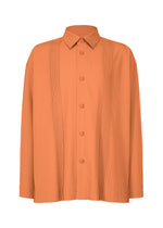 A product shot of the IM MEN PLEATS SHIRT shirt in light orange (31).