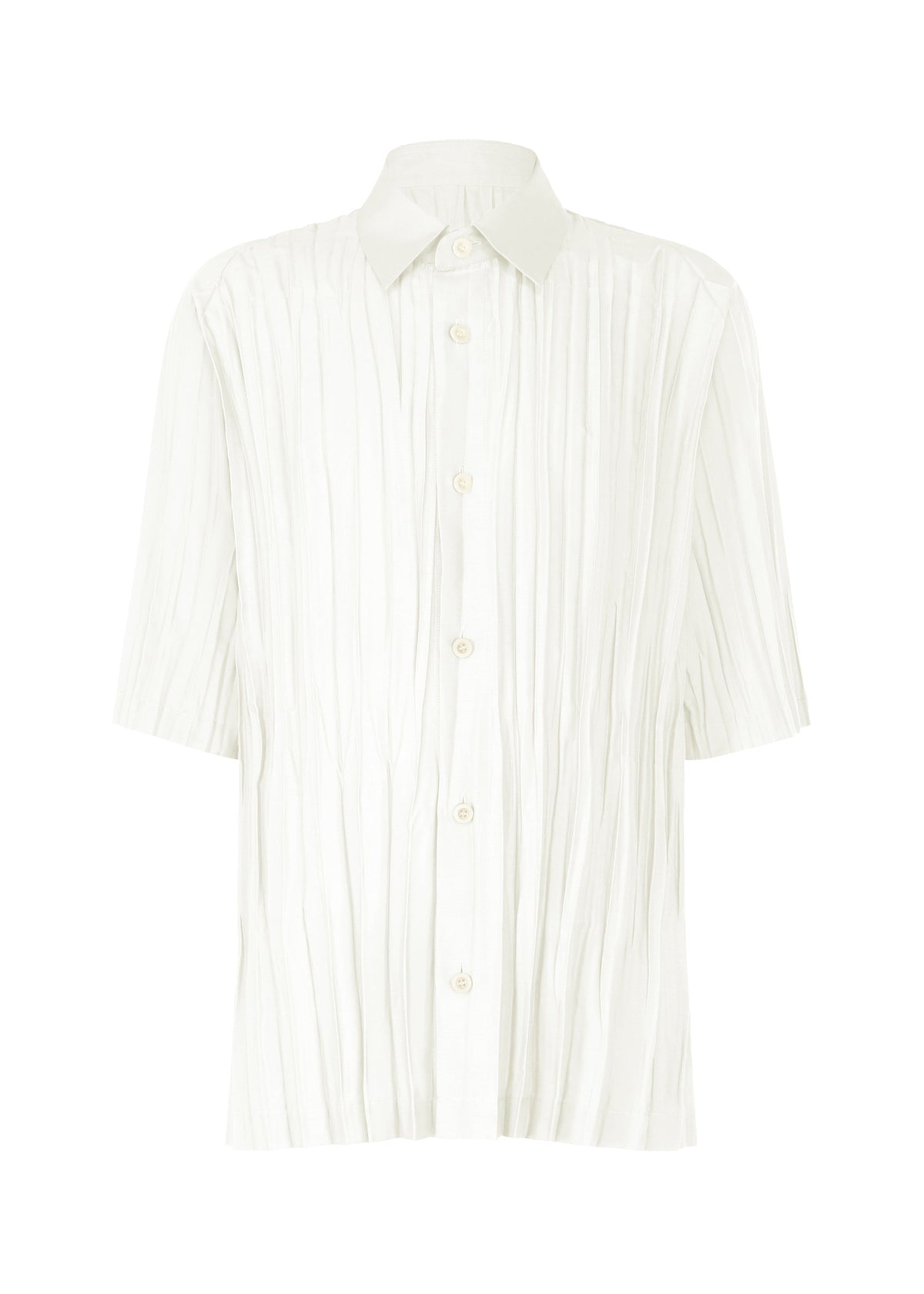 A product shot of the IM MEN WRINKLE SHIRT shirt in off-white (02).