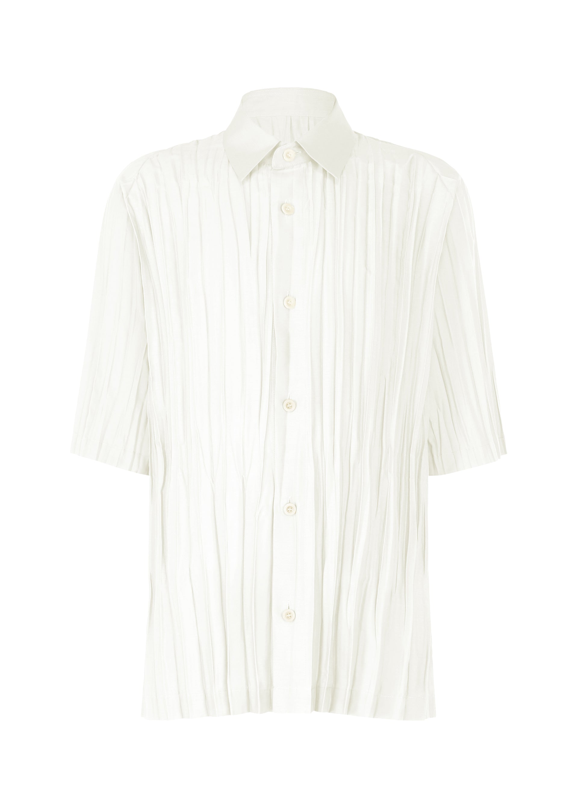 A product shot of the IM MEN WRINKLE SHIRT shirt in off-white (02).
