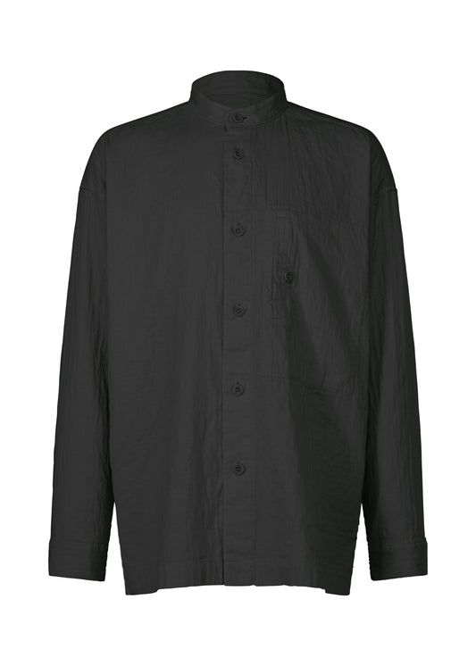 A product shot of the IM MEN DOUBLE FACE COTTON SHIRT shirt in black (15).
