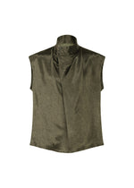 A product shot of the IM MEN SATIN WASH top in khaki (65).