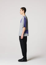 A model wears the IM MEN GEOMETRY PLATING JERSEY top.