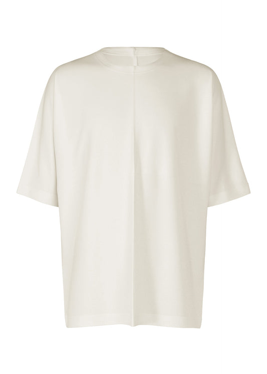 A product shot of the IM MEN FLAT T top in off-white (02).