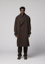 A model wears the IM MEN FULLER WOOL fuller-wool-coat-brown.