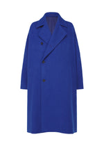 A product shot of the IM MEN FULLER WOOL coat in blue.