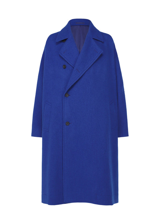 A product shot of the IM MEN FULLER WOOL coat in blue.