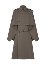 A product shot of the IM MEN OVERLAP coat in brown.