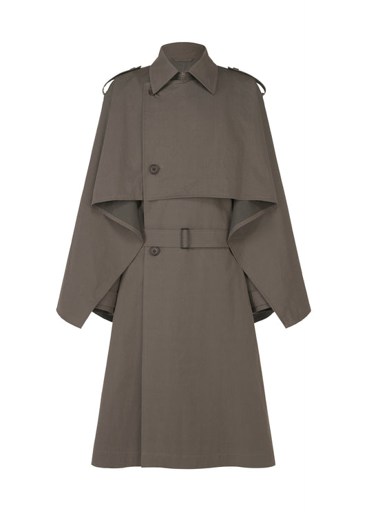A product shot of the IM MEN OVERLAP coat in brown.