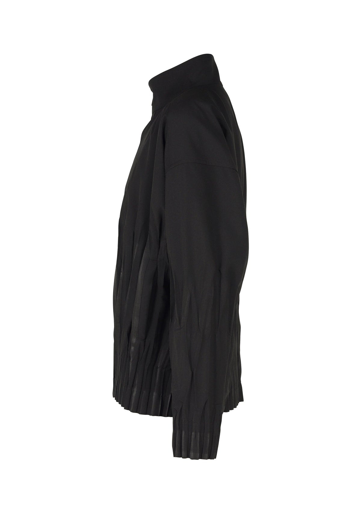 A detail shot of the IM MEN WAFT BLACK jacket.