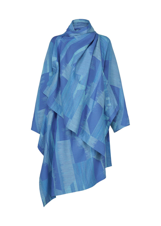 A product shot of the IM MEN KASURI jacket in blue.