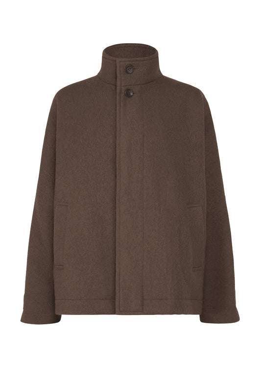 A product shot of the IM MEN FULLER WOOL jacket in brown.