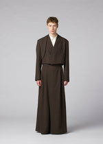 A model wears the IM MEN SHRINK WOOL shrink-wool-short-jacket-black.