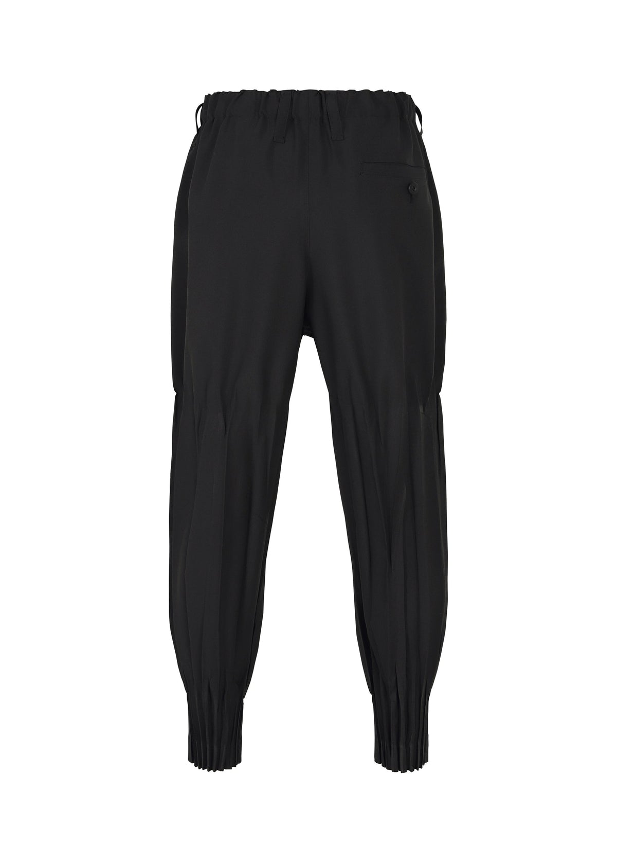 A detail shot of the IM MEN WAFT BLACK trousers.