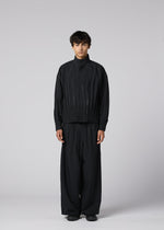 A model wears the IM MEN WAFT BLACK waft-black-trousers-black-2.