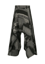 A product shot of the IM MEN KASURI trousers in black.