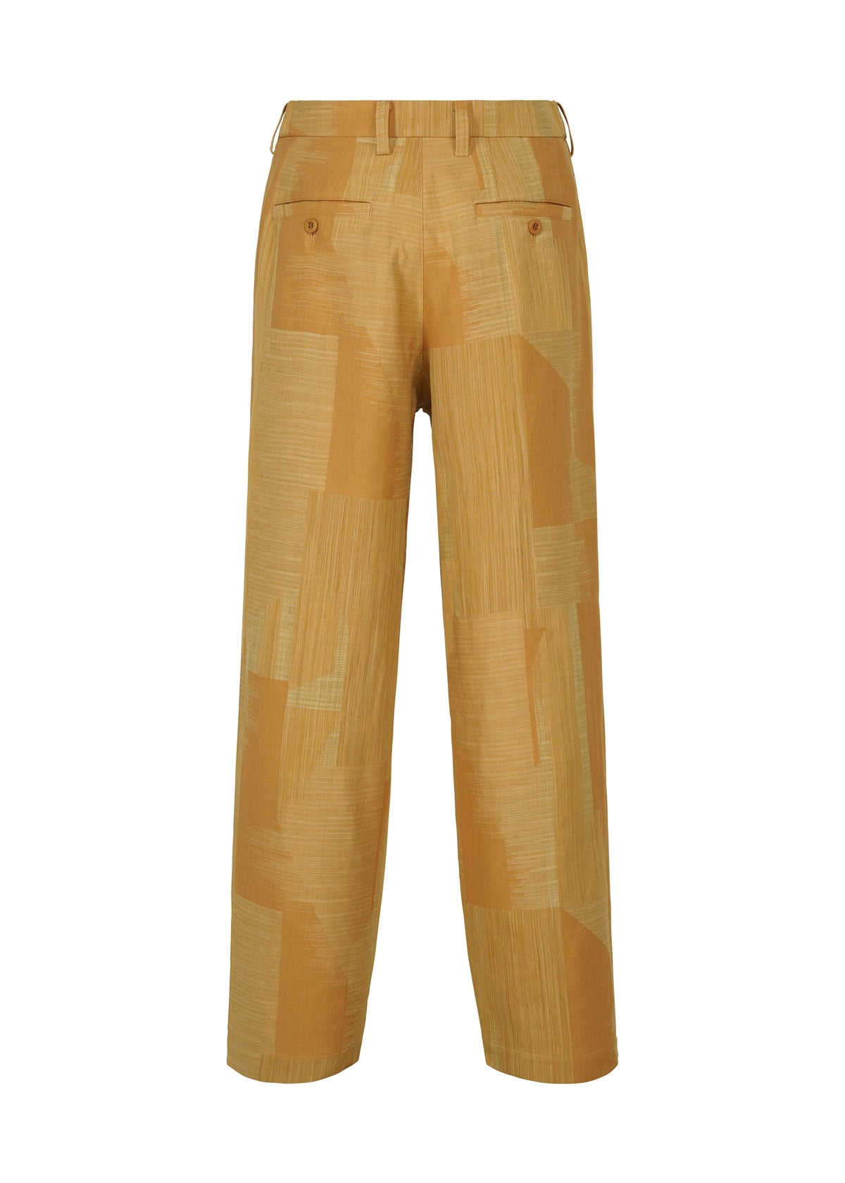 A detail shot of the IM MEN KASURI trousers.
