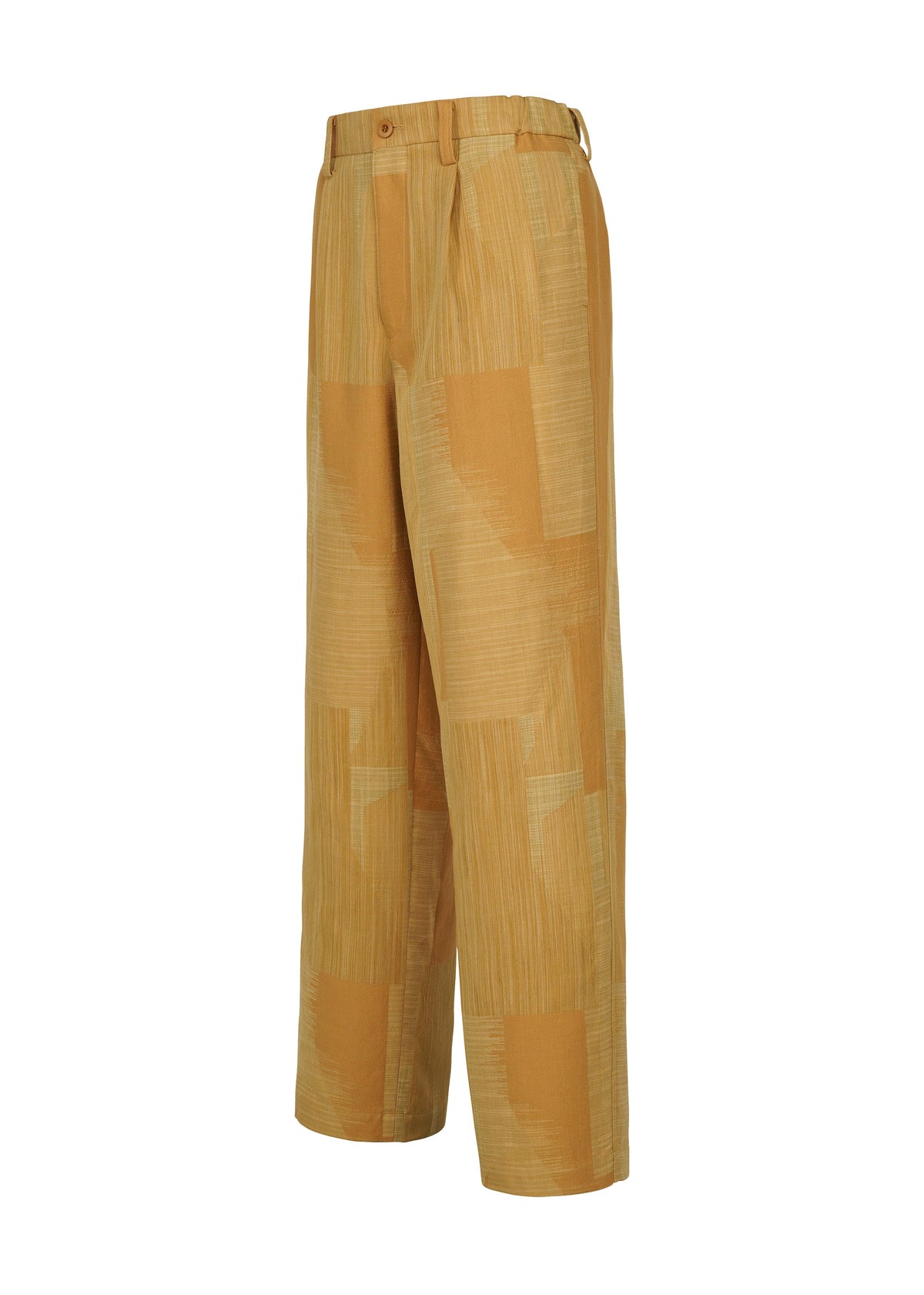 A detail shot of the IM MEN KASURI trousers.