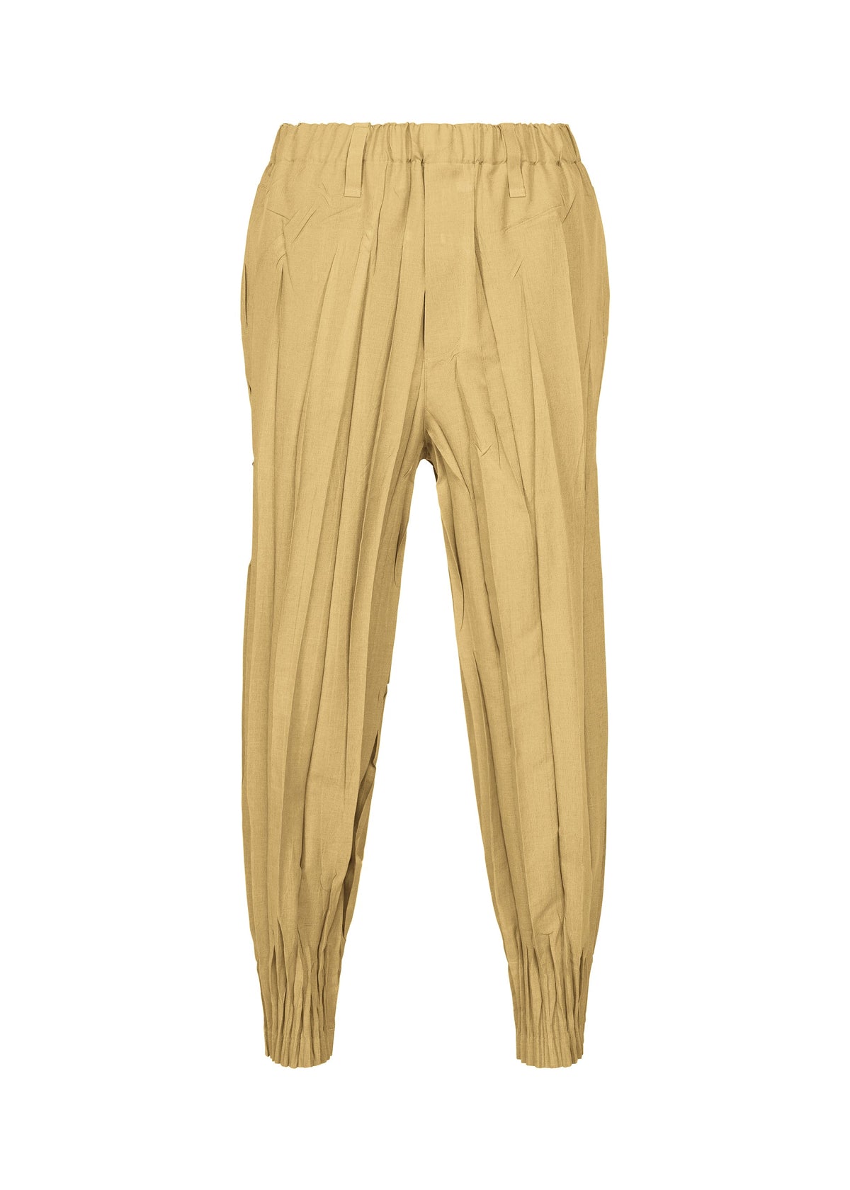 A product shot of the IM MEN EDGE trousers in beige.