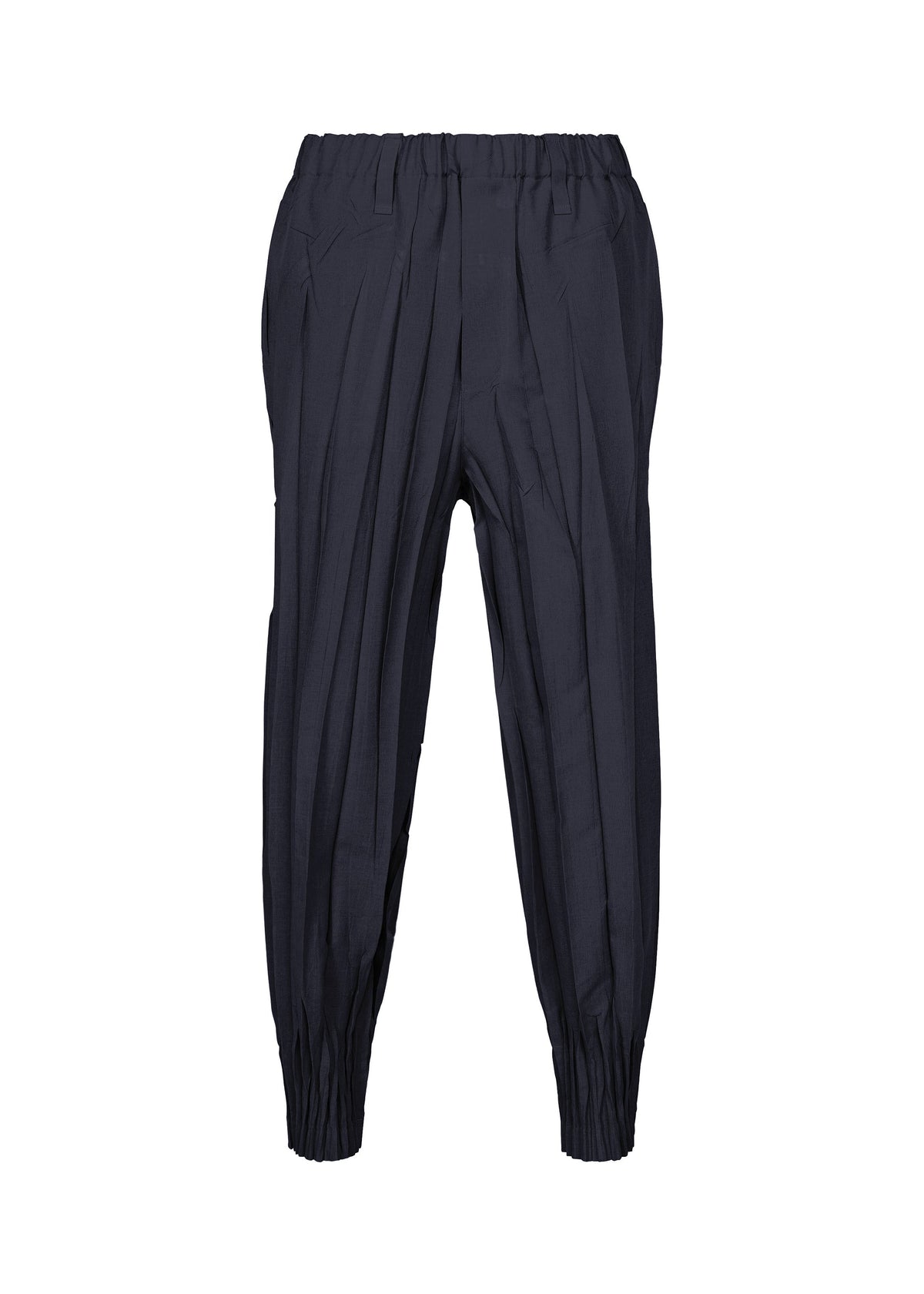 A product shot of the IM MEN EDGE trousers in navy.
