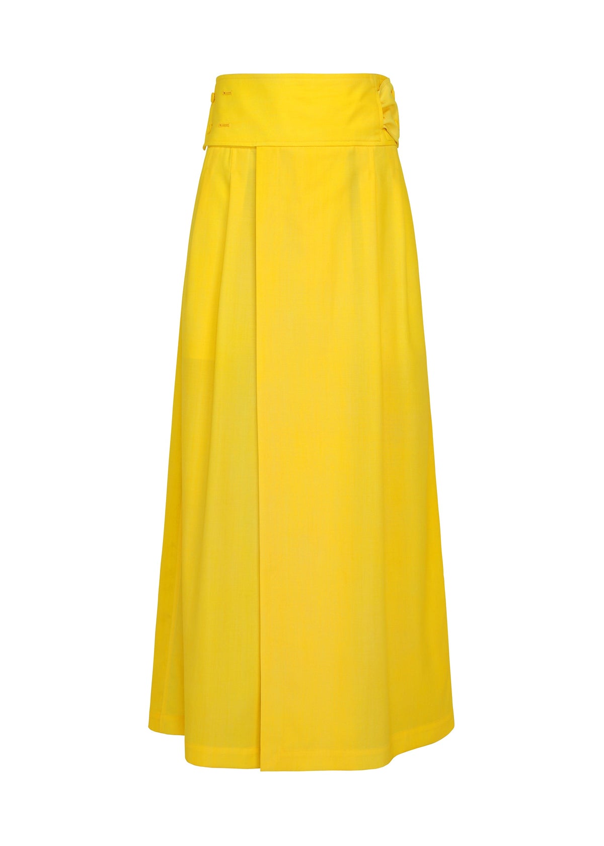 A product shot of the IM MEN GRADATION WOOL trousers in yellow.