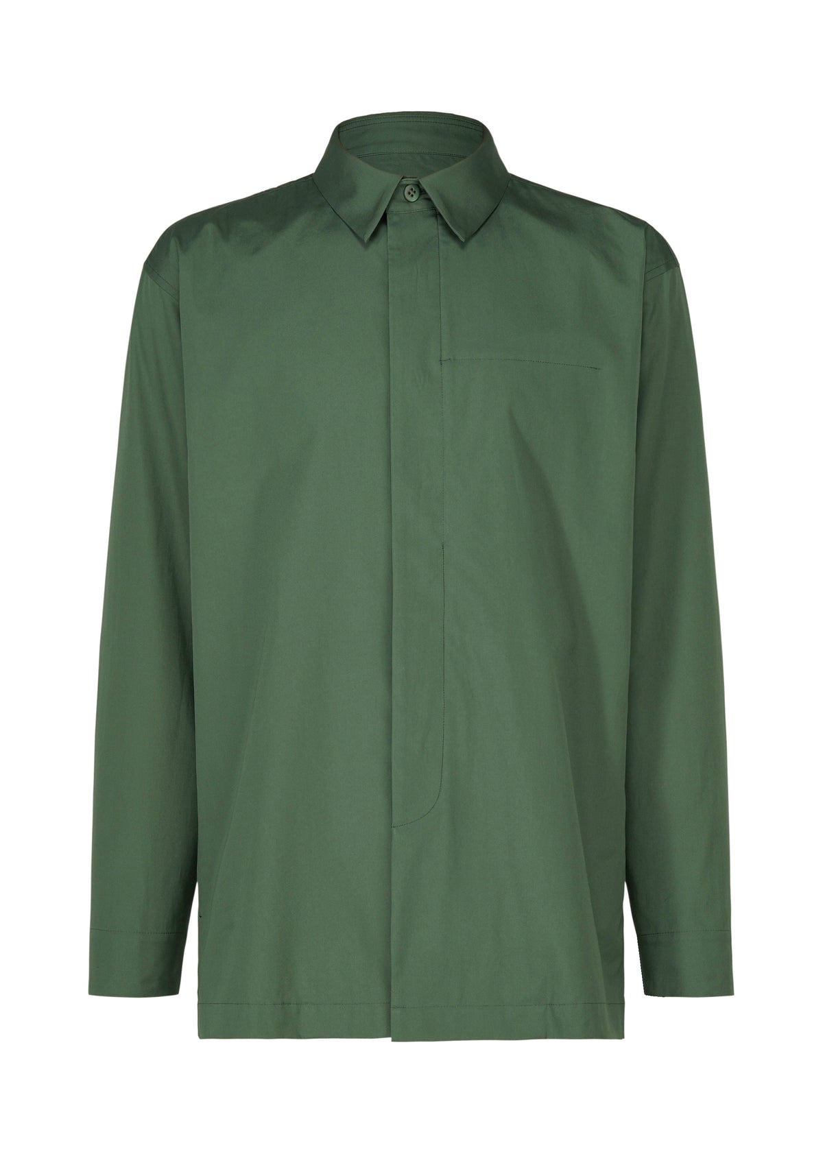 A product shot of the IM MEN 140/2 SHIRT shirt in green.