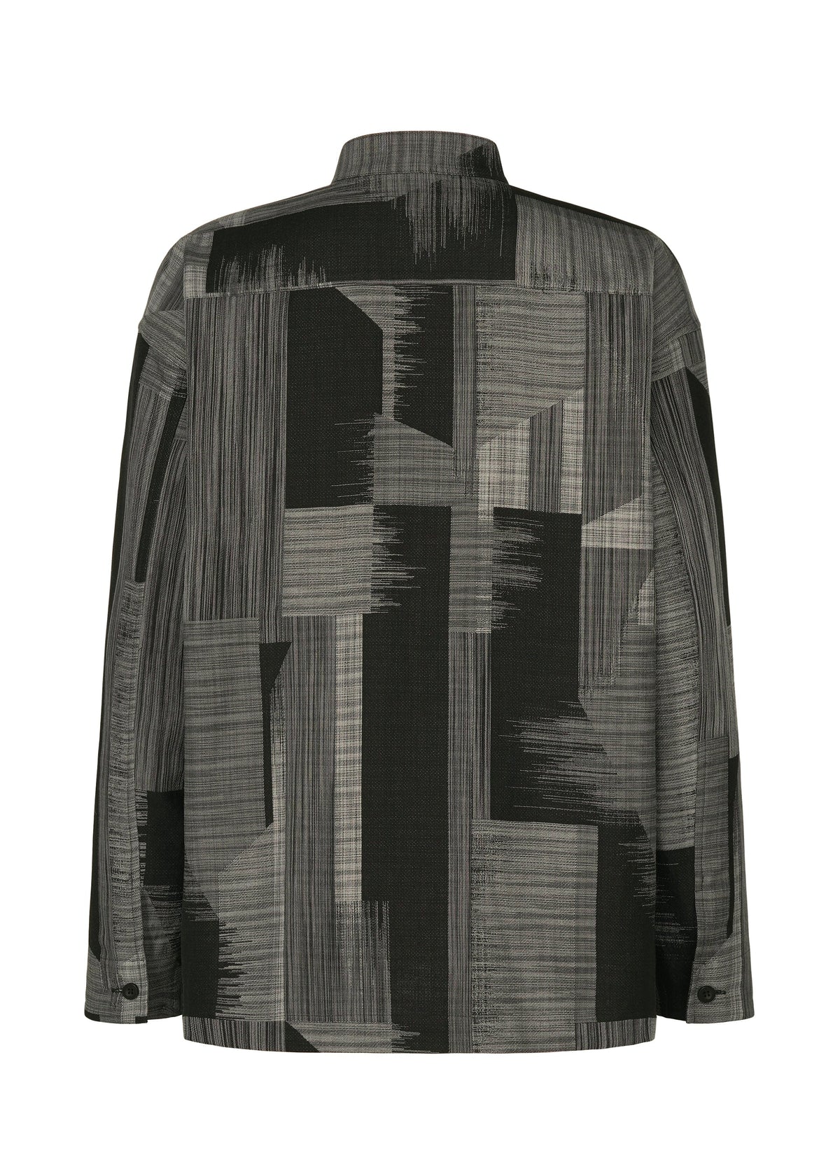 A detail shot of the IM MEN KASURI shirt.