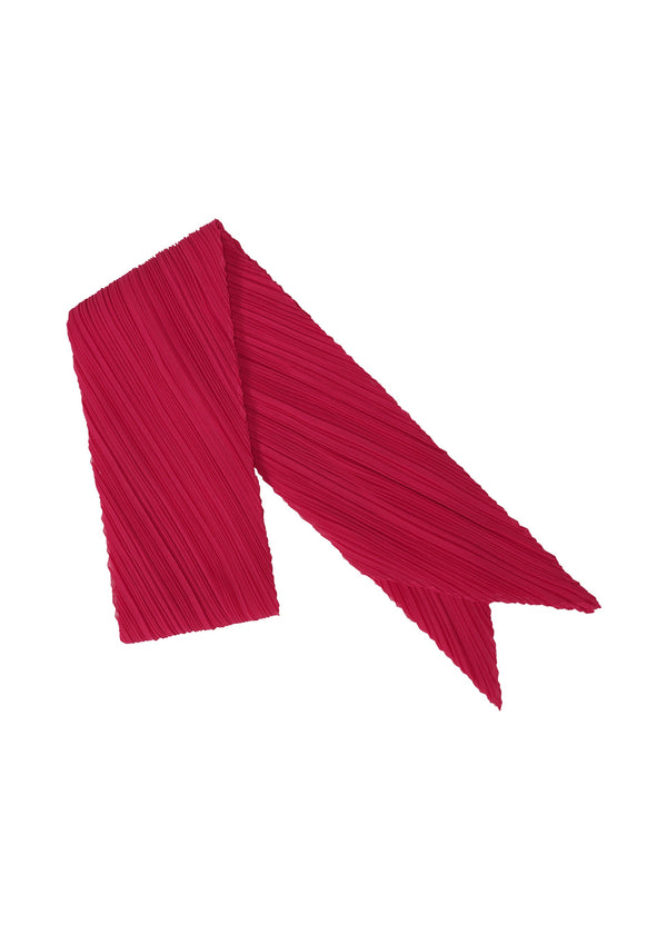 A product shot of the PLEATS PLEASE ISSEY MIYAKE COLORFUL SCARF stole in carmine (23).