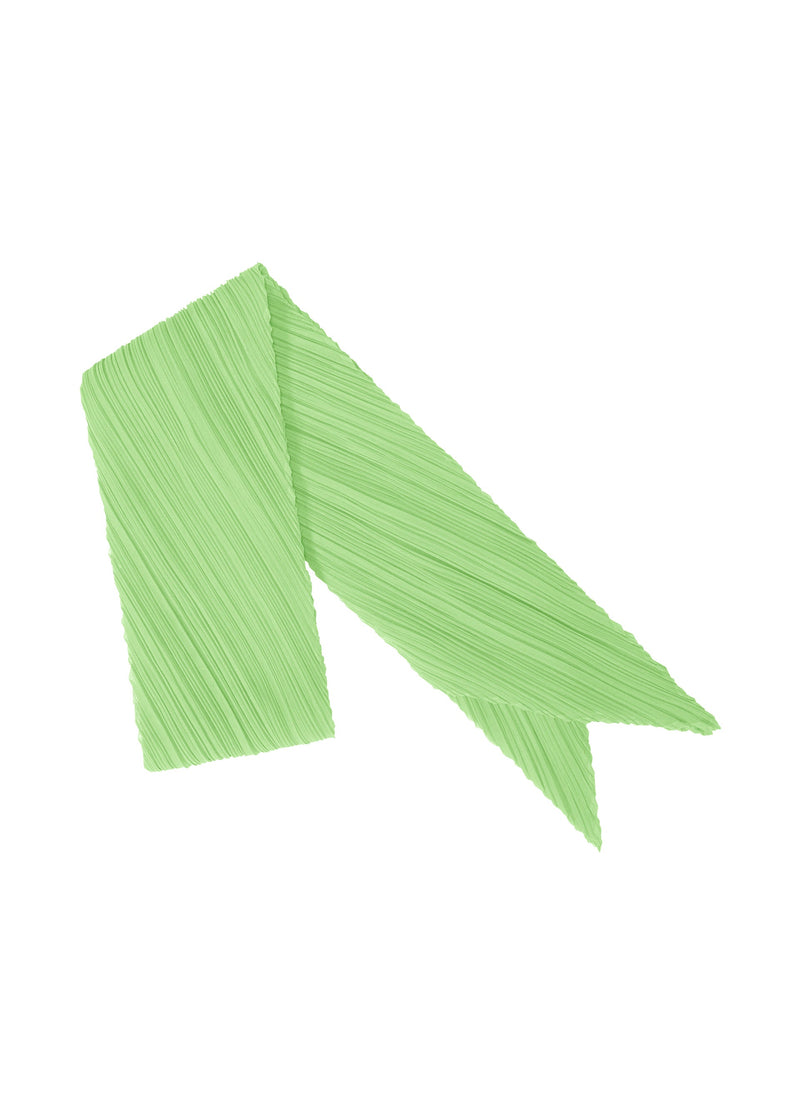 A product shot of the PLEATS PLEASE ISSEY MIYAKE COLORFUL SCARF stole in light green (60).