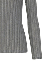 RIB PLEATS BASICS Top Light Grey