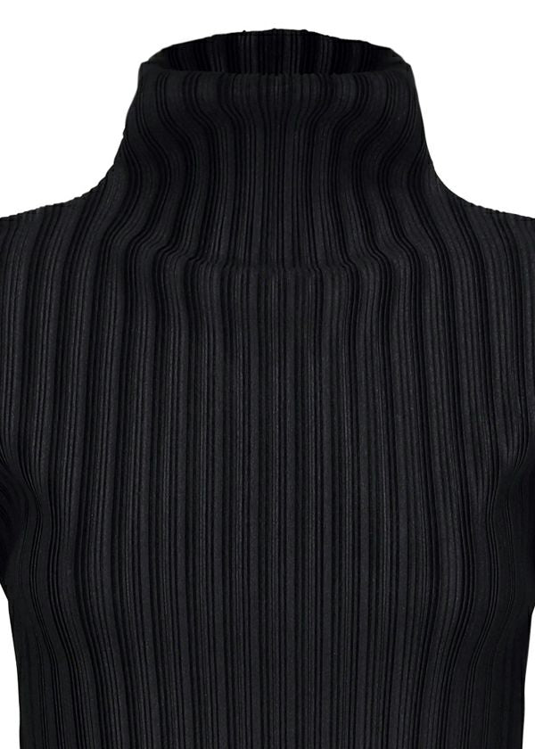 RIB PLEATS BASICS Top Black