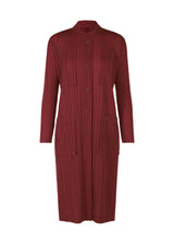 RAMIE PLEATS Coat Carmine