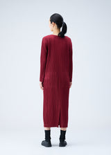 RAMIE PLEATS Dress Carmine