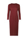 RAMIE PLEATS Dress Carmine