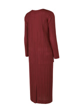 RAMIE PLEATS Dress Carmine