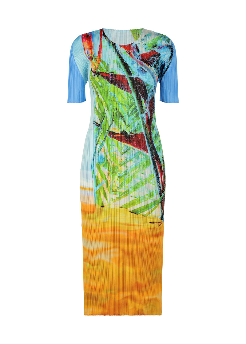 TROPICAL WINTER Dress Blue