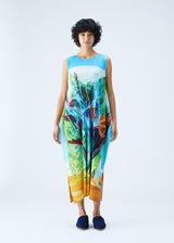 TROPICAL WINTER Dress Blue