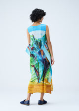 TROPICAL WINTER Dress Blue